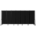 National Public Seating NPS Room Divider, 6' Height, 7 Sections, Black RDB6-7PT10